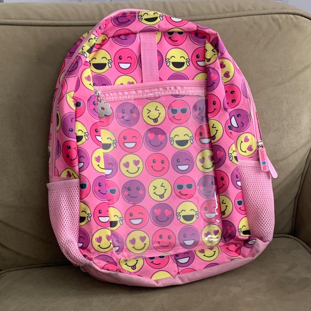 Limited Too Pink Emoji Kids Backpack